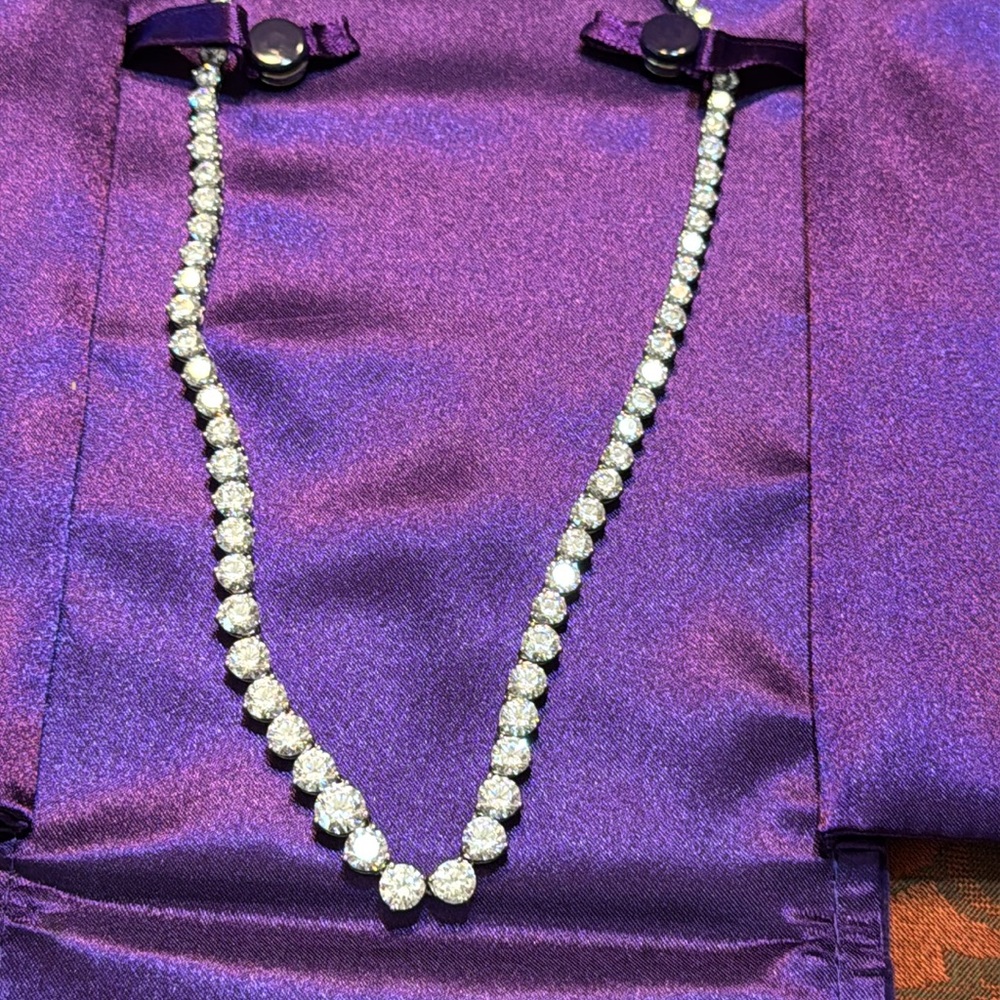 NWT 16” Swarovski Silver Crystal Necklace - Picture 10 of 12